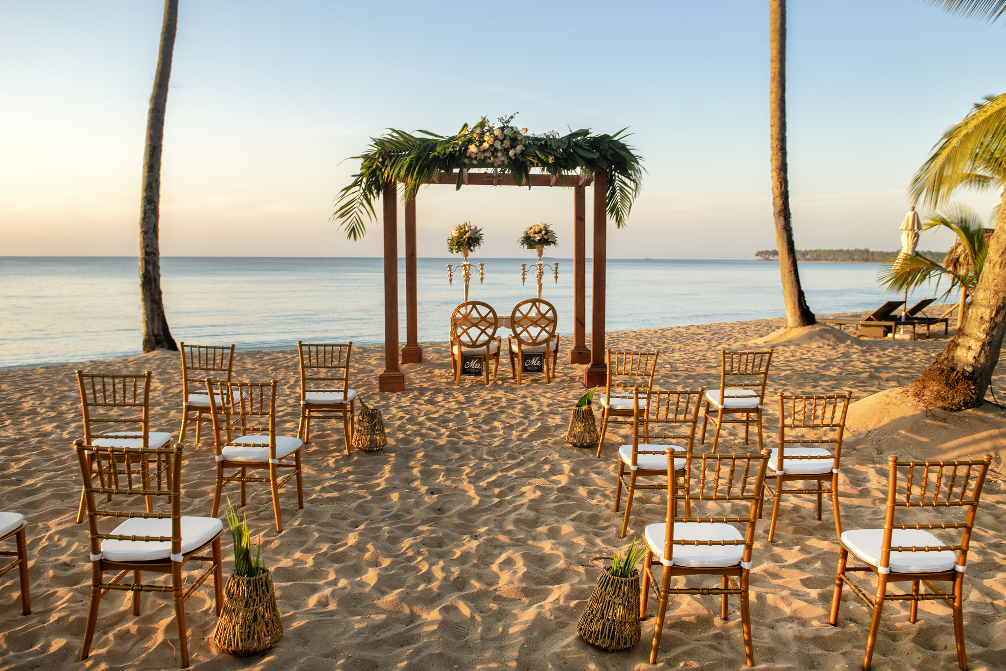 mariage romantique à l'ile maurice