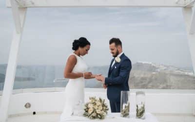 Mariage à Santorin
